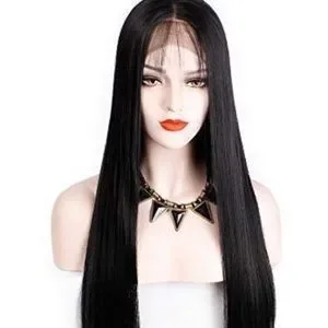 ?IMMA 24” BLACK STRAIGHT LACE FRONT WIG *NWT*? 24 Inch Black Lace Front Wig Long Straight Wigs Realistic  main image 4